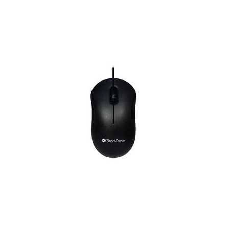 Mouse Alambrico Techzone Tzmou01 1000 Dpi Negro: Precisión y comodidad para tus necesidades.