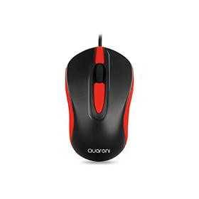 Mouse Óptico Alambrico Quaroni Color Rojo 1200 Dpi - Precisión y Estilo.
