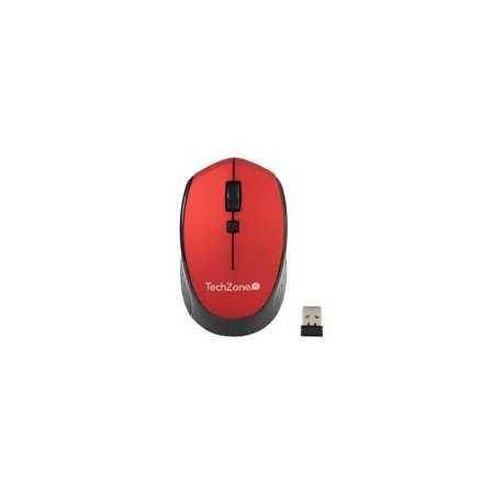 Mouse Techzone Tz19Mou01-Inar Óptico Nano USB Botones Rojo - Precisión y comodidad garantizadas.