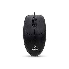 Mouse Brobotix K1 Alambrico USB-A 1000 Dpi Negro, Ideal para Productividad y Juegos.