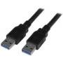 Cable USB 3.0 de 1.8M Superspeed, Color Negro, Conectores Macho a Macho