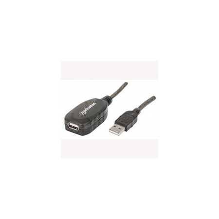 Cable USB Manhattan 150958 V2.0 Extensión Activa 20.0M Negro - ¡Alta velocidad!