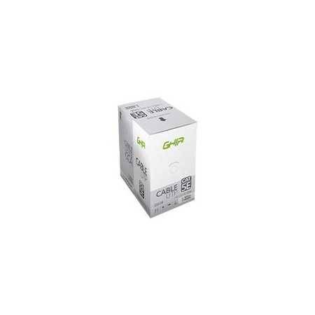 Cable UTP Cat5E Ghia 305M Blanco CCA 24 AWG - Bobina 1000Ft