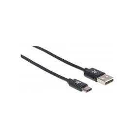 Cable USB Manhattan 354929-C V2.0 C-A 2.0M Negro 480Mbps. ¡Compra ahora!