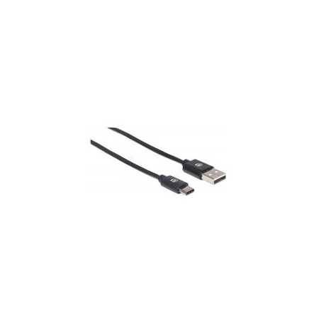 Cable USB Manhattan 354929-C V2.0 C-A 2.0M Negro 480Mbps. ¡Compra ahora!