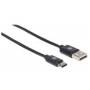 Cable USB Manhattan 354929-C V2.0 C-A 2.0M Negro 480Mbps. ¡Compra ahora!