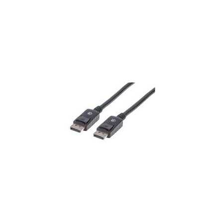Cable DisplayPort Manhattan 306935 V1.2 M-M 1.0M Negro 4K60 - Alta Calidad.