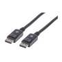 Cable DisplayPort Manhattan 306935 V1.2 M-M 1.0M Negro 4K60 - Alta Calidad.