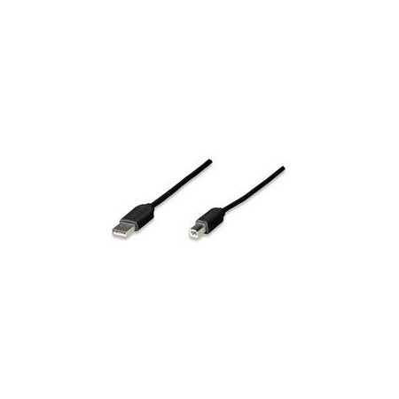 Cable USB Manhattan 342650 A-B 1.8M Negro Económico - Conexión Confiable y Económica