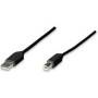 Cable USB Manhattan 342650 A-B 1.8M Negro Económico - Conexión Confiable y Económica