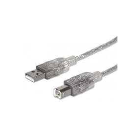 Cable USB Manhattan 333405 V2.0 A-B 1.8M Plata - Conexión rápida y confiable.
