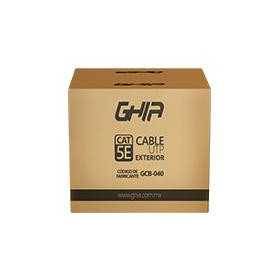 Cable UTP Cat5E Ghia CCA Negro 305M para Exterior Sin Pelicula de Proteccion