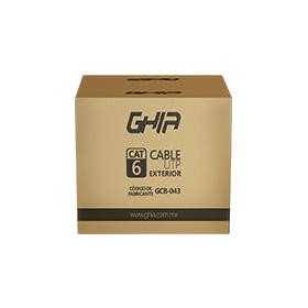 Bobina de Cable UTP Cat6 Ghia CCA Negro 305M para Exterior - Alta Calidad
