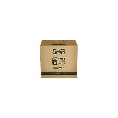 Bobina de Cable UTP Cat6 Ghia CCA Negro 305M para Exterior - Alta Calidad