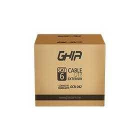 Bobina Cable UTP Cat6 Ghia CCA Negro 305M Exterior Sin Interferencias