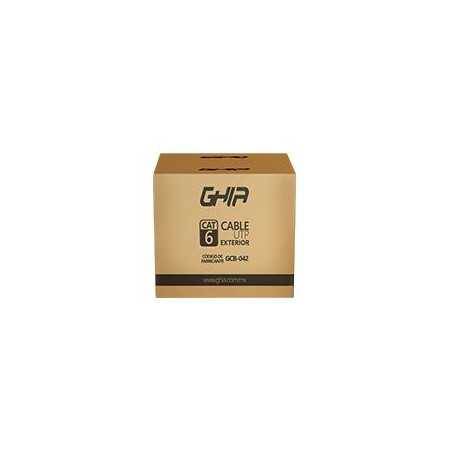 Bobina Cable UTP Cat6 Ghia CCA Negro 305M Exterior Sin Interferencias