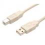 Cable USB 3M 2.0 Beige - Tipo-A Macho a USB-B Macho - Alta Calidad