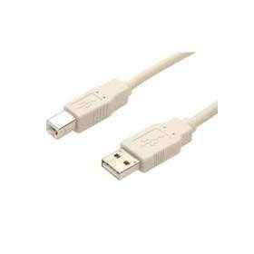 Cable USB 2.0 Beige de 1.8m Tipo-A Macho a USB-B Macho