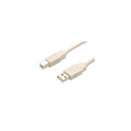 Cable USB 2.0 Beige de 1.8m Tipo-A Macho a USB-B Macho