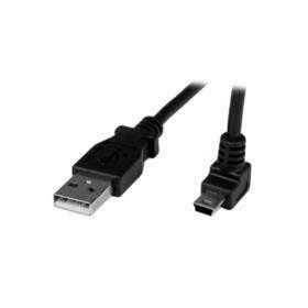 Cable Adaptador 1M USB A Macho a Mini USB B Macho Acodado - Enrollable