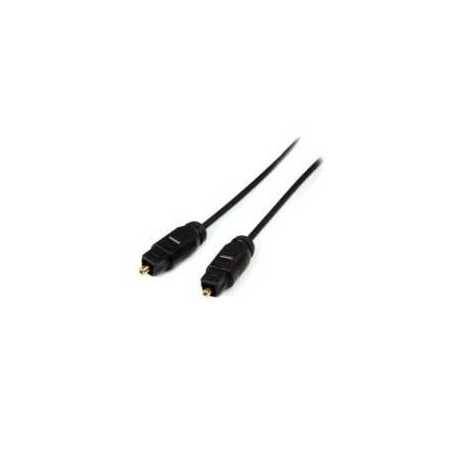 Cable de audio digital óptico Toslink de 3M delgado - Negro.