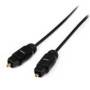 Cable de audio digital óptico Toslink de 3M delgado - Negro.