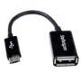 Cable Adaptador Micro USB Macho a USB Hembra OTG de 12cm - Alta Calidad