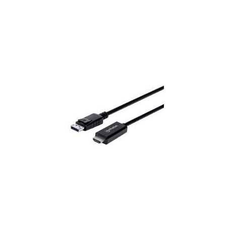 Cable Displayport Manhattan 153201 - Cable HDMI M-M 4K 1.8M para video de alta definición.