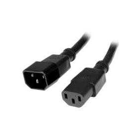 Cable de Extensión de Corriente de 90cm - Conectores C14 a C13 - 14 AWG