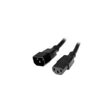 Cable de Extensión de Corriente de 90cm - Conectores C14 a C13 - 14 AWG