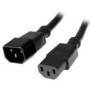 Cable de Extensión de Corriente de 90cm - Conectores C14 a C13 - 14 AWG