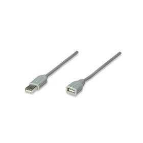 Cable USB Manhattan 317238 Extensión 3.0M Gris - Alta velocidad y fiabilidad.
