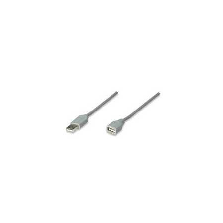 Cable USB Manhattan 317238 Extensión 3.0M Gris - Alta velocidad y fiabilidad.