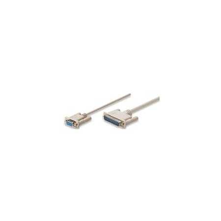 Cable nulo Manhattan 314770, módem Db9H-Db25M 1.8M, mol. ¡Compra ahora!