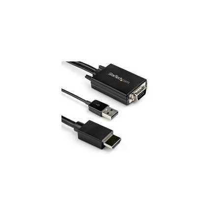 Adaptador VGA a HDMI de 2M con Audio - Resolución 1920 x 1080