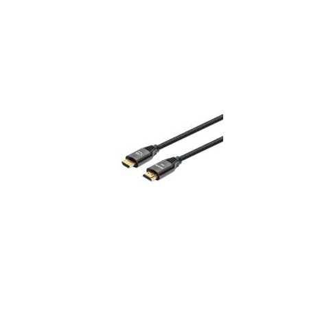 Cable HDMI Manhattan, 355957, 2.1 Textil M-M 3.0M, 8K@60Hz, Calidad premium.
