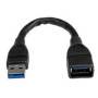 Cable extensor USB 3.0 de 15cm - Alargador USB 3.0 Superspeed