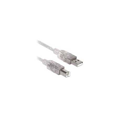 Cable Brobotix USB-A V2.0 a USB-B, 4.5Mts, Translúcido - Conexión de Alta Velocidad