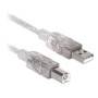 Cable Brobotix USB-A V2.0 a USB-B, 4.5Mts, Translúcido - Conexión de Alta Velocidad