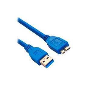 Cable Brobotix USB-A V3.0 a USB-B, 0.6m, Azul - Conexión USB rápida y confiable.