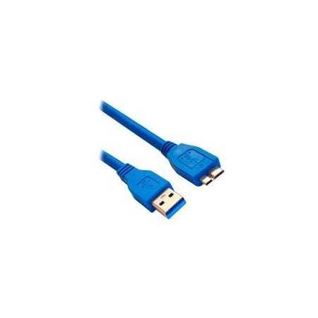 Cable Brobotix USB-A V3.0 a USB-B, 0.6m, Azul - Conexión USB rápida y confiable.