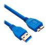 Cable Brobotix USB-A V3.0 a USB-B, 0.6m, Azul - Conexión USB rápida y confiable.