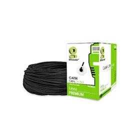 Bobina de Cable Cat5E UTP Negro para Exteriores de 305Mts - Alta Calidad