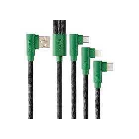 Cable 3 en 1 Microusb/Tipo C/Lightning Hune Hiedra Sustentab - Conexión Universal y Ecológica