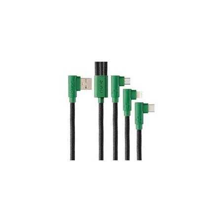 Cable 3 en 1 Microusb/Tipo C/Lightning Hune Hiedra Sustentab - Conexión Universal y Ecológica