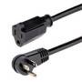 Cable de Extensión de Alimentación 2M, Ángulo Recto Nema 5-15