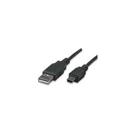 Cable USB Manhattan 33375 V2.0 A-Mini B 1.8M Negro - Alta velocidad de transferencia