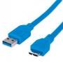 Cable USB Manhattan 325424 V3.0 A-Micro B 2.0M Azul - Alta Velocidad