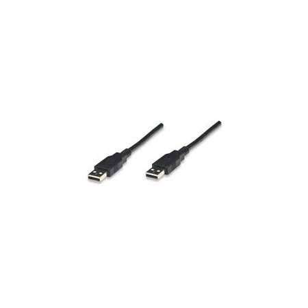 Cable USB Manhattan 306089 V2.0 A-A 1.8M Negro -  Alta velocidad y calidad.