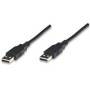 Cable USB Manhattan 306089 V2.0 A-A 1.8M Negro -  Alta velocidad y calidad.